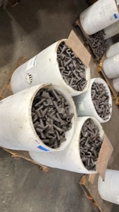 $75,000 For this pallet of 4 full barrels of Klein hickey rebar heads. 34 - quantity approx. 2500