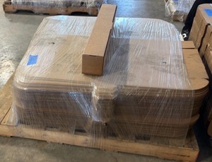 Pallet of boxes designed to hold a Klein Hickey