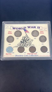 Workd War 2 Nickel and Penny set, Silver Nickels