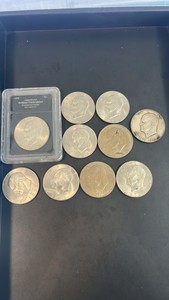 Kennedy Clad and half dollar coins