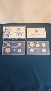BLUE 1999 US MINT PROOF SILVER SET