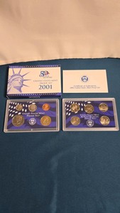 BLUE 2001 US MINT PROOF SET