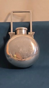 VICTORIAN 95% SILVER HIP FLASK OR HAND WARMER