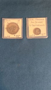 1904 .900 PANAMA SILVER COINS