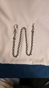 STERLING SILVER BIKERGOTHIC STYLE WALLET CHAIN