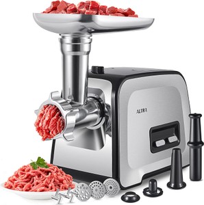 Meat Grinder, Sausage Stuffer, 2800W Max Electric Meat Mincer with Stainless Steel Blades & 3 Grinding Plates, Home Kitchen & Commercial Use