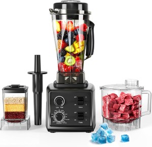 3-in-1 Blender Food Processor and Smoothie Maker, Professional Blender for Kitchen and Commercial Use, Adjustable Speed, 68 Ounces BPA-Free Plastic