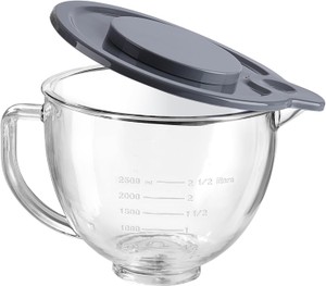 Glass Bowl for KitchenAid 4.5-5 Quart Tilt-Head Stand Mixer, Replacement with KitchenAid Artisan Mixer Glass Bowl, Or Use as Large Measuring Bowl for Baking and Cooking.