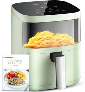 Air Fryer Beelicious Brand, 8-in-1 Smart Compact 4QT Air Fryer With Viewing Window