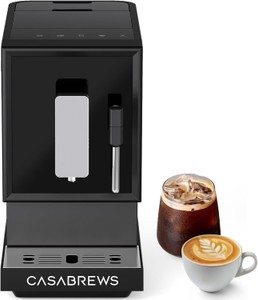 CASABREWS ACAFE PLUS Automatic Espresso Machine, 20bar Espresso Coffee Machine with Grinder and Milk Frother, Professional Coffee Maker with Touch Screen for Cappuccino and Americano, Black, USED ONCE