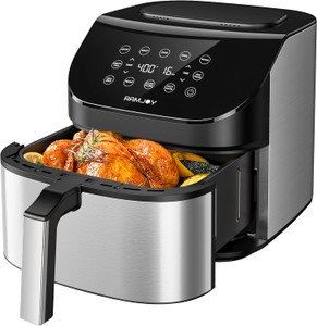 Air Fryer 6.8 QT Size 10-in-1 Functions, Air Fry, Roast, Bake, Broil, Dehydrate, Large and Compact Air Fryer
