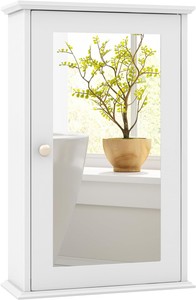Medicine Cabinet, White Color, Wall Mounted Single Mirror Door Storage Cabinet, Great for Bathroom, Hallway, Living Room or Bedroom