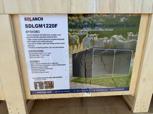 SDLGM1220F Galvanized Metal Livestock Shed