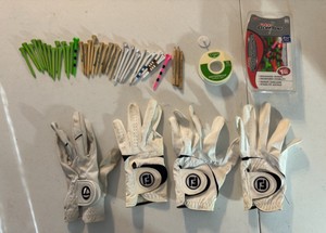 FOOTJOY and TaylorMade golf gloves and tees
