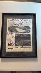 FRAMED Vikings autographed Metrodome Photo
