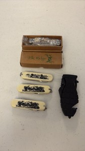 (6) SCRIMSHAW knives