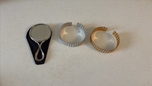 (2) NAPIER bracelets and a vintage hand mirror