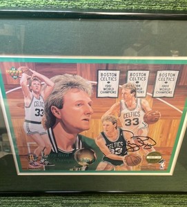 1993 Upper Deck Limited Edition Framed Larry Bird Autographed Numbered Poster RARE