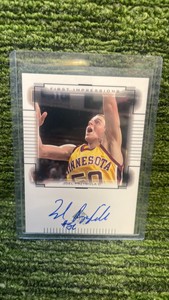 2000 Upper Deck, Joel Przybilla autographed card, Minnesota Gophers
