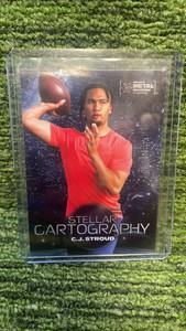 2024 Metal Sky Box stellar CARTOGRAPHY C.J. STROUD insert Houston Texans