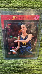 2025 Panini Chronicled, Caitlin Clark, red sparkle foil variation