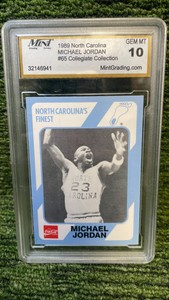 1989 North Carolinas Finest Michael Jordan Collegiate Collection Gem Mint 10