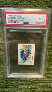 1991 Skybox Michael Jordan Canadian minis PSA Graded 6 Chicago Bulls