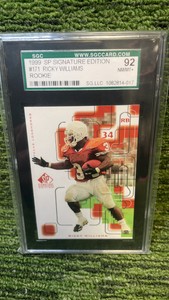 1999 SP Signature Edition Ricky Williams, rookie card RC graded Texas Longhorns