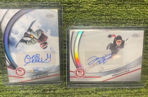 2026 Topps Chrome Winter Olympics, Ollie Martin, & Jordan Stolz Autograph Team, USA
