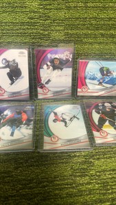 2026 Topps Chrome Winter Olympics Mixed Lot of Numbered Cards- Maddie Mastro 250, Shani Davis 250, Kikkan Randall 250, Grace Henderson 150, Hanna Faulhaber 199, Hannah Bilka 250