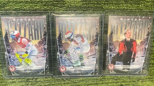 2026 Topps Chrome Winter Olympics, Lindsay Vaughn, Bode Miller, and Ilia Malinin- Winter Blizzard Insert Team USA