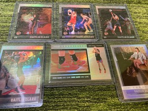 2025 Panini Chronicled, Caitlin Clark, Silver Foil, lot of six cards, Indiana Fever