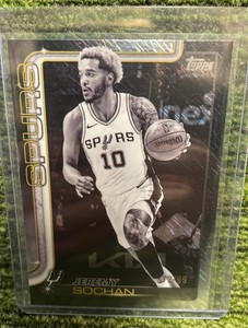 2025 Topps flagship Jeremy SOCHAN BLACKOUT NUMBERED99 San Antonio Spurs