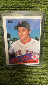 1985 Topps, Roger Clemens Rookie Card Boston Red Sox