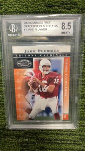 2000 Donruss Pref. Jake Plumber BGS graded 8.5 Arizona Cardinals