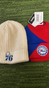 Two Philadelphia 76ers winter beanie HATS -Brand New Never Used