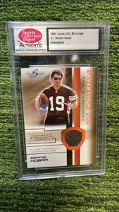 2002 Score QVC materials Bernie Kosar untouched graded Cleveland Browns