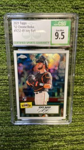 2021 Topps Chrome 1952 redux Joey Bart graded 9.5 San Francisco Giants