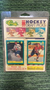 1991 Hockey Draft Picks double pack numbered Eric Lindros on front