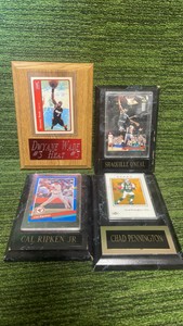 Mixed plaques Lot, Shaquille ONeal, Dwyane Wade Cal, Rick Kim Junior, and Chad Pennington