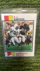 1973 Topps, O.J. Simpson, Buffalo Bills