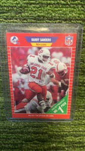 1989 Pro set Barry Sanders Rookie RB Detroit Lions