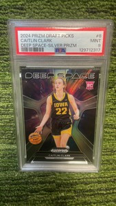 2024 PRIZM Draft Picks Caitlin Clark deep space silver PRIZM PSA graded 9