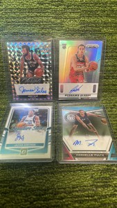 NBA autograph card Lot 4 cards total James Silas, Kyshawn George, Jazian Gortman, and Markelle Fultz