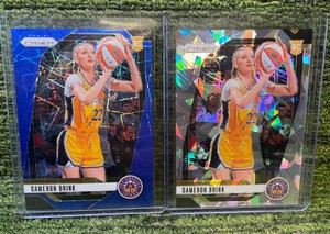 2024 Panini PRIZM Cameron Brink rookie card RC Blue Velocity & White Cracked Ice Inserts- L.A. Sparks