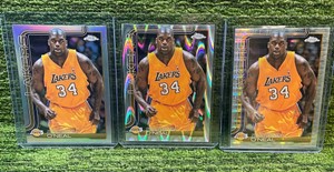202526 Topps Chrome Shaquille ONeal silver refractor, WAVE Refractor, and Disco Refractor- Los Angeles Lakers