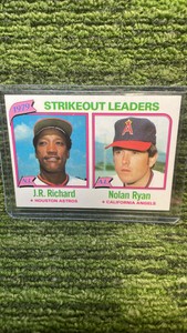 1980 Topps Nolan Ryan strikeout leaders California Angels