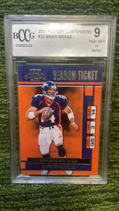 2001 Playoff Contenders Ryan GRIESE BCCG graded 9 Denver Broncos