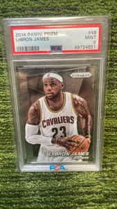 2014 Panini PRIZM LeBron James PSA graded 9 Cleveland Cavaliers Cavaliers