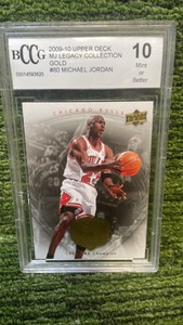 200910 Upper Deck, MJ Legacy Collection Gold Michael Jordan BCCG graded 10